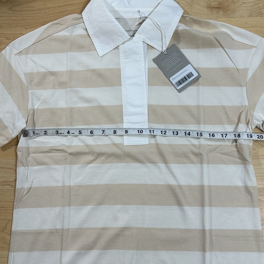 NWT Everlane The Organic Cotton Striped Polo Dress Small - Picture 7 of 11